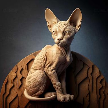 3D model Devon Rex cat (STL)